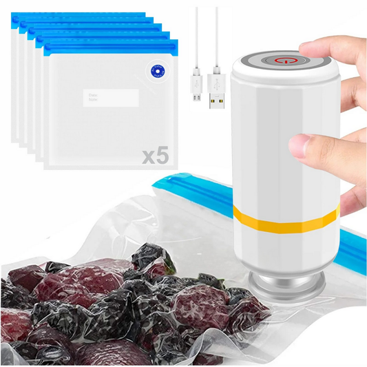 FreshLock Pro – Kit de Bolsas de Sellado al Vacío con Bomba Eléctrica