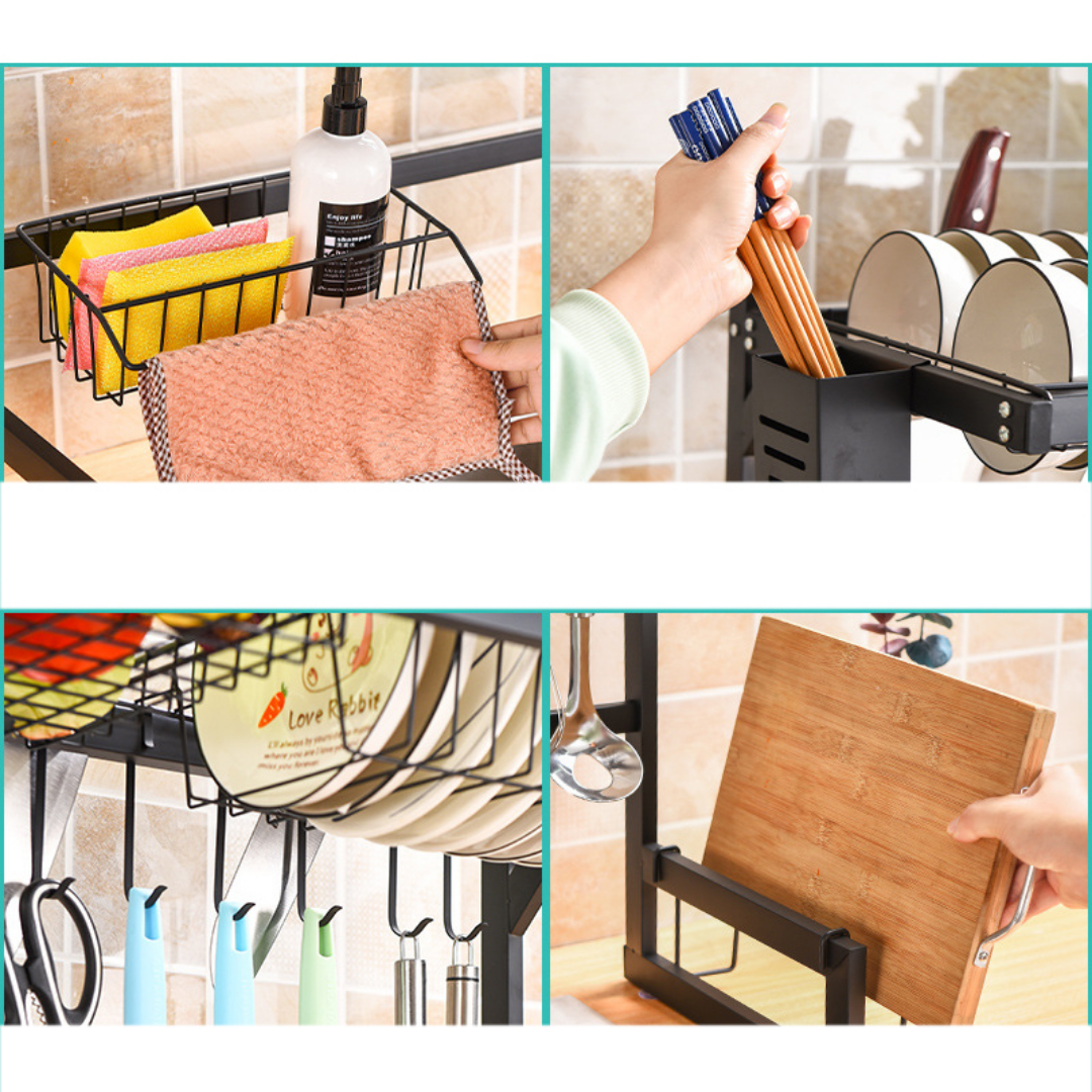 DRIP MASTER RACK – Escurridor Premium de Doble Nivel para Cocinas Inteligentes