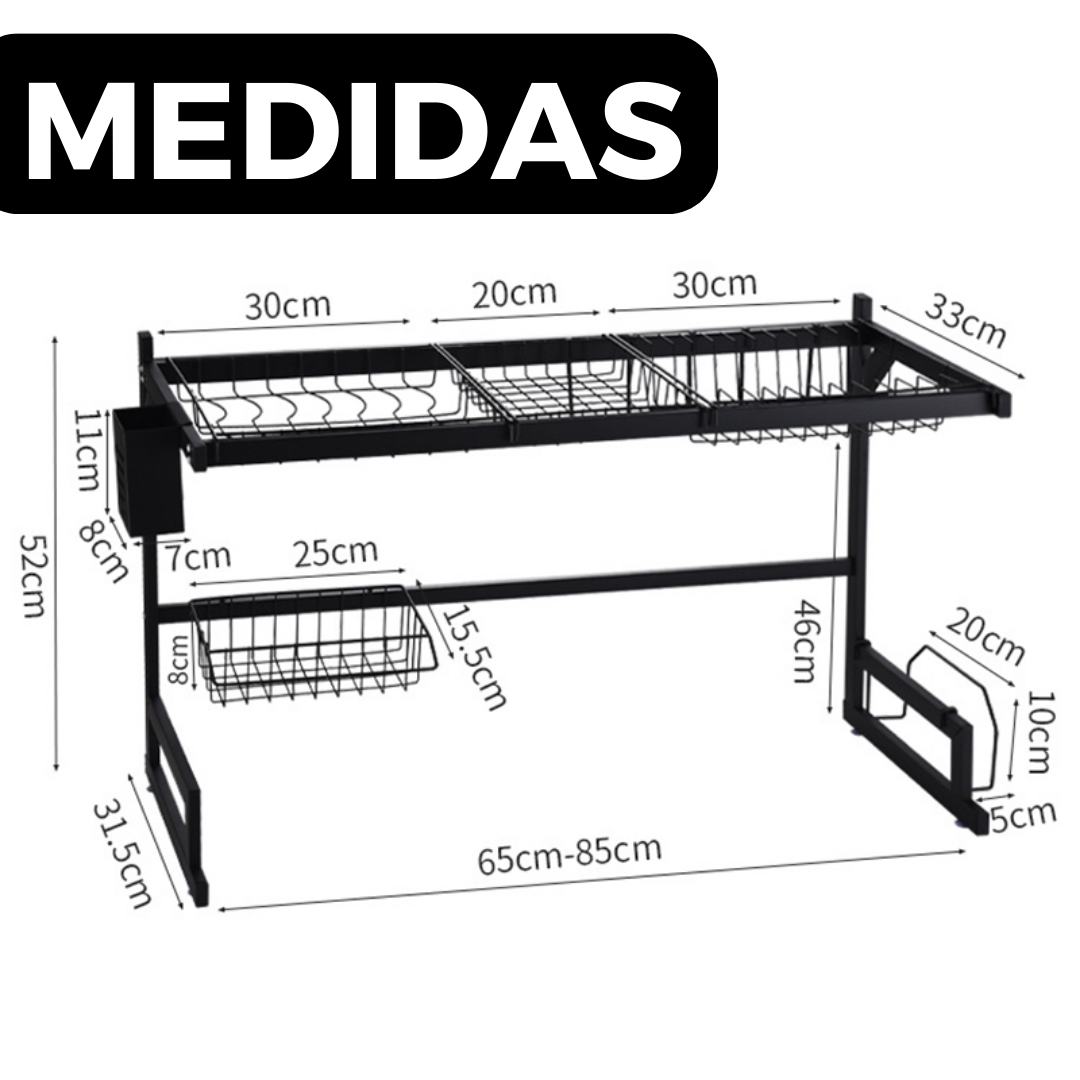 DRIP MASTER RACK – Escurridor Premium de Doble Nivel para Cocinas Inteligentes
