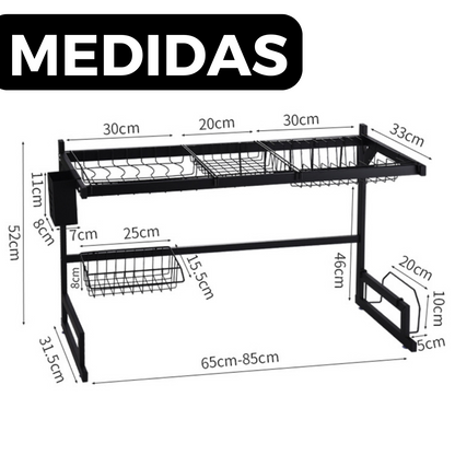 DRIP MASTER RACK – Escurridor Premium de Doble Nivel para Cocinas Inteligentes