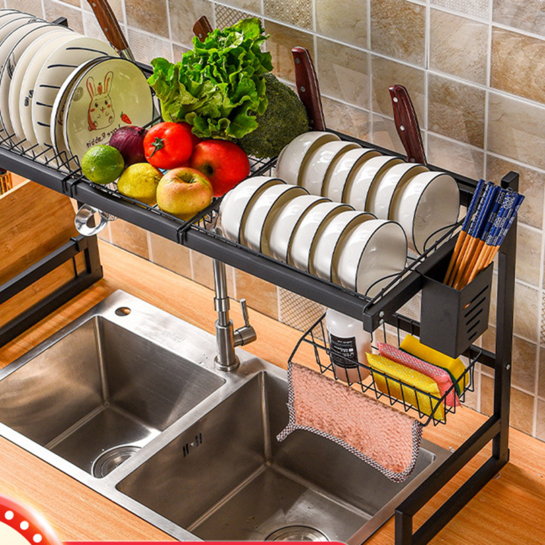 DRIP MASTER RACK – Escurridor Premium de Doble Nivel para Cocinas Inteligentes