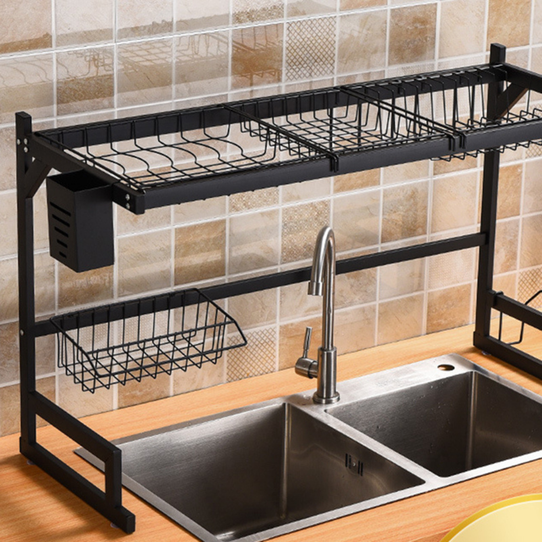 DRIP MASTER RACK – Escurridor Premium de Doble Nivel para Cocinas Inteligentes