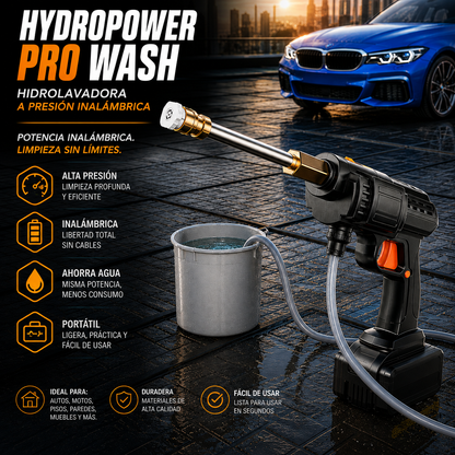 HydroPower Pro Wash | Hidrolavadora Inalámbrica de Alta Presión