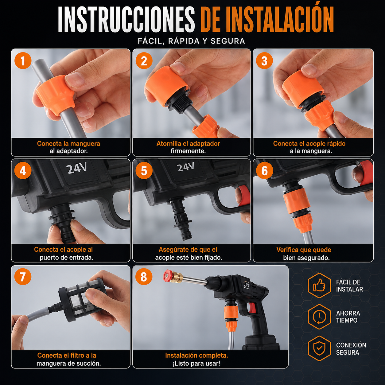 HydroPower Pro Wash | Hidrolavadora Inalámbrica de Alta Presión