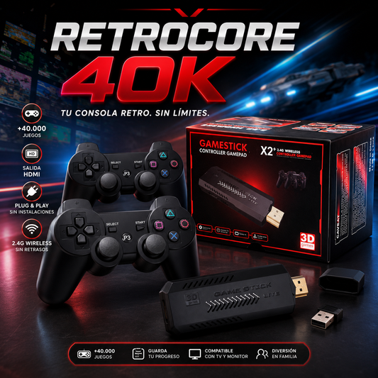 RETROCORE 40K – Consola retro portátil con más de 40,000 juegos