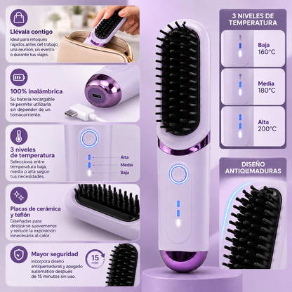LIZZA | PLANCHA PORTÁTIL RECARGABLE