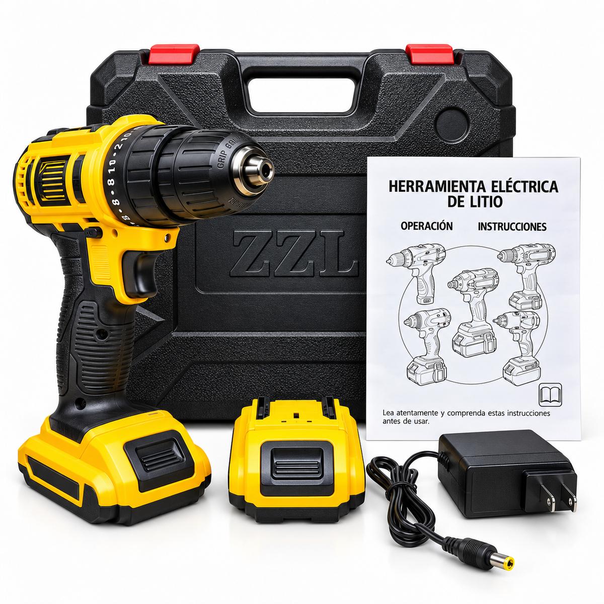 ZZL HomeFix Kit | Taladro Inalámbrico con Accesorios para el Hogar