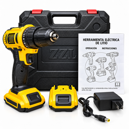 ZZL HomeFix Kit | Taladro Inalámbrico con Accesorios para el Hogar