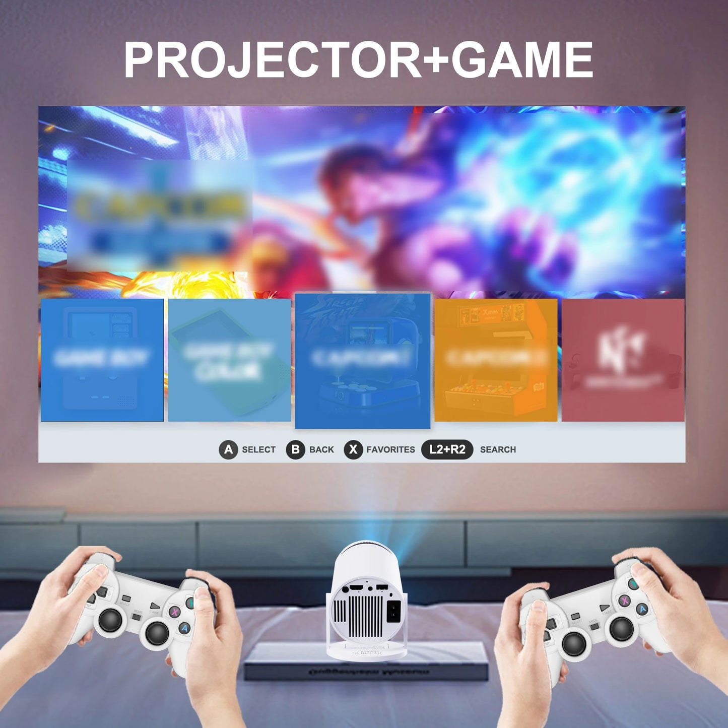 Mini Proyector + GameRetro Topleo
